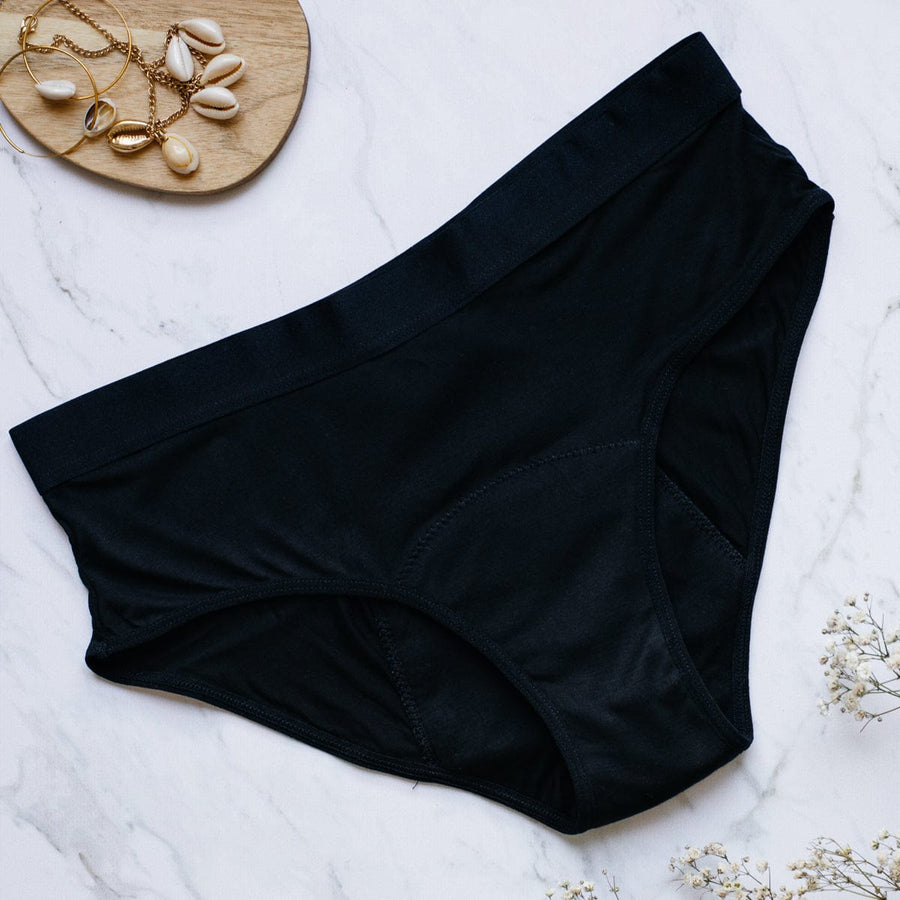Black bamboo fibers period underwear