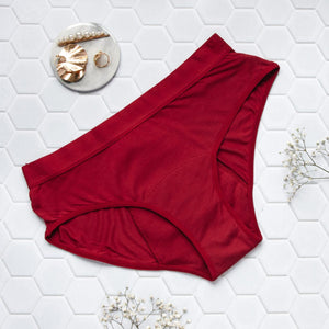 Red bamboo fibers period underwear