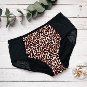 Leopard high waist period underwear