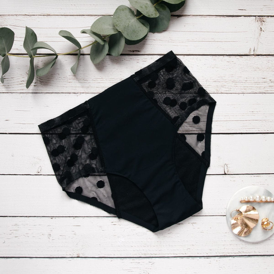 Black high waist period underwear – The Bamboo House