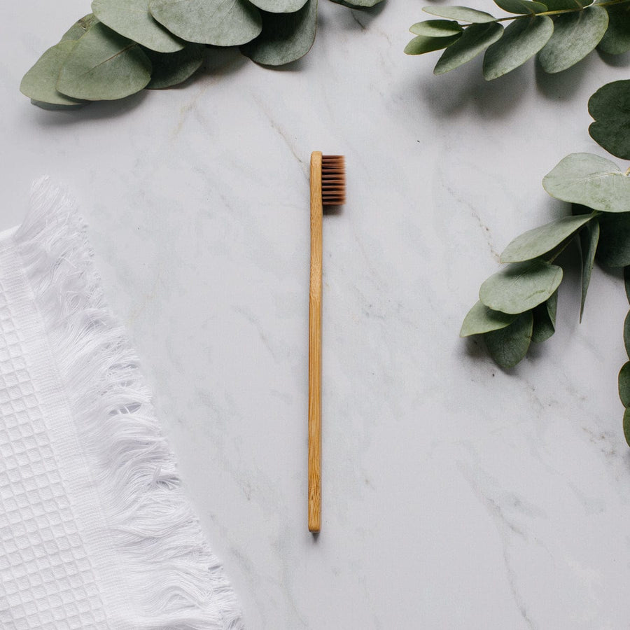 Set of 10 bamboo toothbrushes