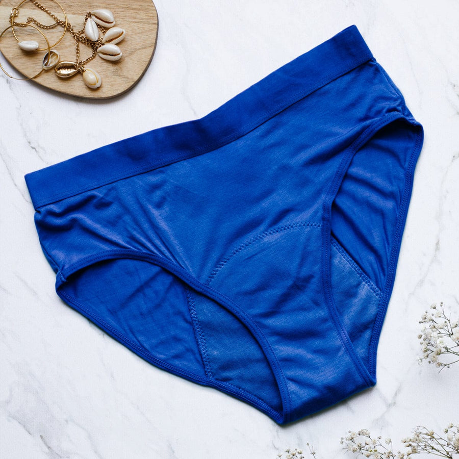 Blue bamboo fibers period underwear
