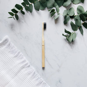 Bamboo toothbrush with replaceable head